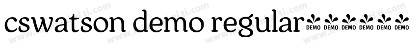 cswatson demo regular字体转换